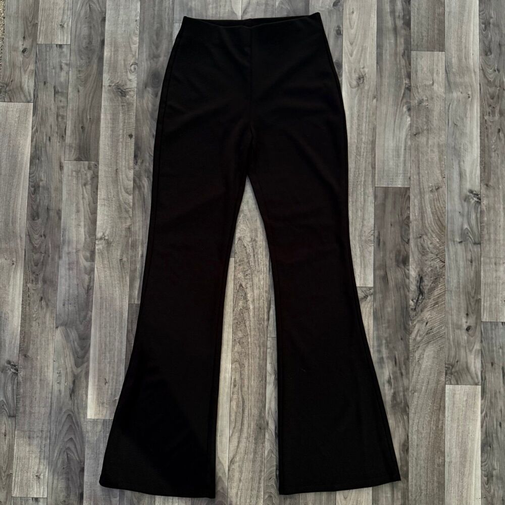 H&M Black High Waisted Flared Bootcut Leggings Size Small NWT
